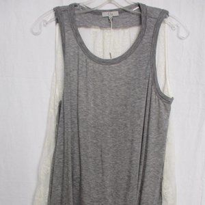 Clu Sleeveless Gray Tencel & Silk Top NWOT Size XS